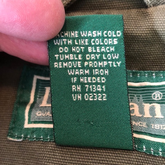 ❌sold❌ Vtg  LL Bean size L 6x/7 Cotton Army Jacket classic rugged preppy - Picture 9 of 13